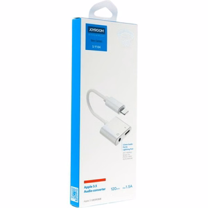 Joyroom S-Y104 headphone adapter Lightning - Lightning / mini jack 3.5mm - valge
