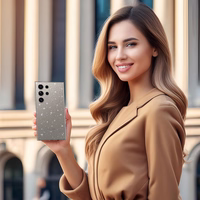 Crystal Glitter Ümbris jaoks Samsung Galaxy S23 Ultra Hõbedane