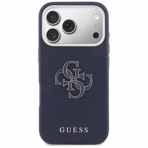 Guess HC PU FW RESIN LOGO BLUE ümbris iPhone 17 Pro 6,3"