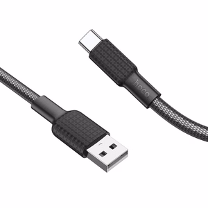 Кабель USB A - USB C Hoco 3A 1 m X69 чёрно-белый