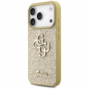 Guess Fixed Glitter Big 4G ümbris jaoks iPhone 17 Pro - kuldne