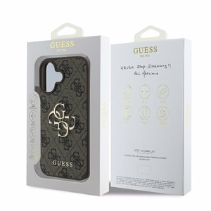 Guess 4G Big Logo Ümbris jaoks iPhone 16 - Brown