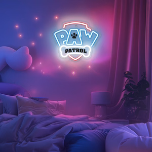 Riputatav Paw Patrol LED-neoonvalgusti pleksiklaasil – logo OW-130146