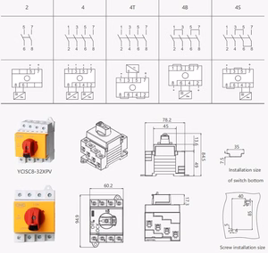 DC isolaatorlüliti 4P, 32A, 1000VDC, Din