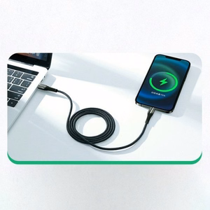 USB kaabel Joryoom S-1224K2 must Type-C / Lightning 120cm (kuni 20W)