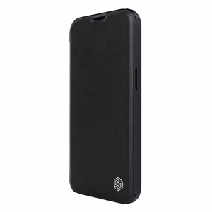 Nillkin Qin Leather Pro Case iPhone 14 Plus Camera Cover Holster Cover Flip Case Black