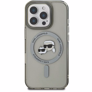 Karl Lagerfeld IML Metal Karl&Choupette Head MagSafe Ümbris jaoks iPhone 16 Pro - must