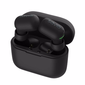 Savio TWS-09 IPX5 juhtmevabad in-ear kõrvaklapid muusikaks Bluetooth mustad