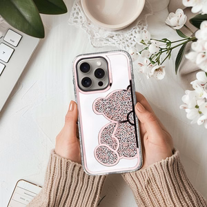 TEDDY BEAR Ümbris jaoks IPHONE 17 roosa