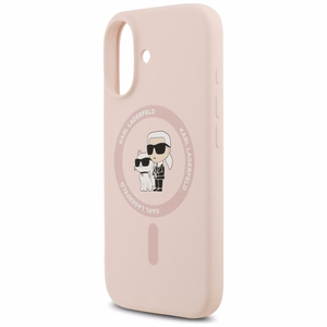 Karl Lagerfeld Silicone Karl&Choupette Ring MagSafe Ümbris jaoks iPhone 17 - Roosa