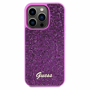 GUESS ümbris jaoks IPHONE 14 Pro GUHCP14LPMSDGSF (Disco Script Metal) fuschia