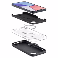 Spigen Silicone Fit Mag ümbris MagSafe'iga iPhone 14 Plus'ile - must