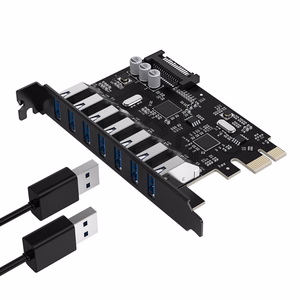 Orico PVU3 PCIe laienduskaart 7 USB 3.0 pesaga lauaarvutitele – must