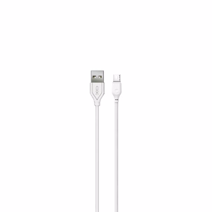 XO NB103 USB–micro-USB kaabel, 1,0 m, 2,1 A, valge
