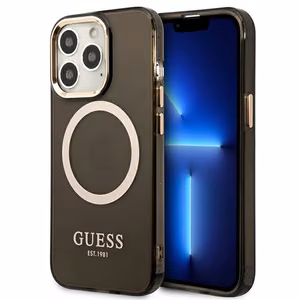 Guess kuldne Outline Translucent MagSafe Ümbris jaoks iPhone 13 Pro / iPhone 13 - must