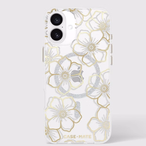 Case-Mate Floral Gems MagSafe ümbris seadmele iPhone 16 Plus, kuldne