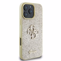 Guess Fixed Glitter Big 4G ümbris jaoks iPhone 16 Pro Max - kuldne