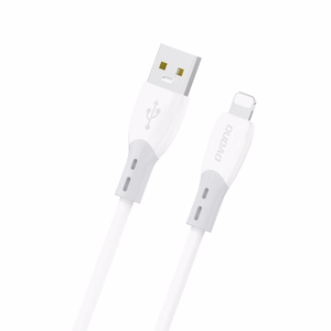 Dudao L25SL 30W USB-A - Lightning kaabel pehme silikoonpõimikuga 1m - valge