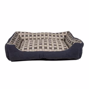 Soft sofa-style dog bed, 75 × 58 × 19 cm, size L, Navy Blue