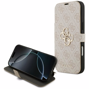 Guess Book 4G Metal Logo Ümbris jaoks iPhone 17 Pro Max - Roosa