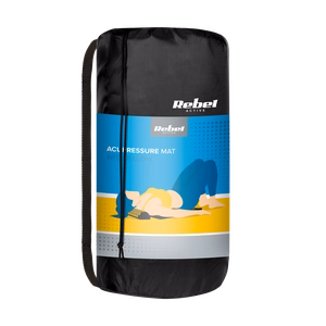 REBEL ACTIVE XL akupressuurimatt padjaga, 110 x 42 cm, hallid ogad