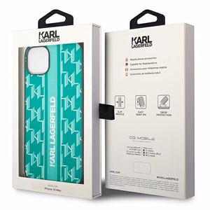 Karl Lagerfeld KLHCP14SPGKLSKN iPhone 14 6.1 "hardcase roheline / roheline Monogram Stripe