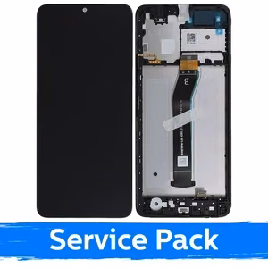 LCD ekraan, ühilduv Xiaomi Redmi A3 / Poco C61 4G (2024) mudeliga, must, koos raamiga (Service Pack)