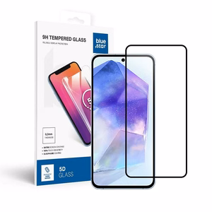 Tempered glass to Samsung Galaxy A55 5G / S25 FE (full glue / case friendly) Blue Star 5D black