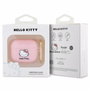 Hello Kitty Silicone 3D Kitty Head case for AirPods 3 - pink
