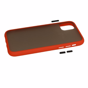 Vennus Color Button Bumper jaoks Samsung Galaxy S21 Plus Punane