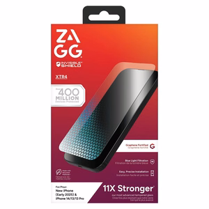 ZAGG закалённое стекло XTR4 с графеном и фильтром синего света для iPhone 13 / 14 / 15 / 16e