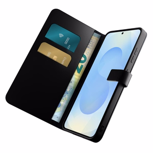 Puro Booklet Ümbris with Flip and Wallet jaoks Samsung Galaxy S25+ - must