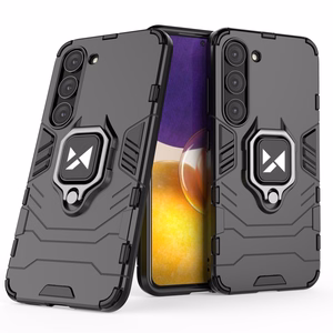 Чехол Wozinsky Ring Armor для Samsung Galaxy S23+ бронированный с магнитным кольцом-держателем чёрный