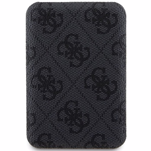 Guess Powerbank induktiivne 15W GUPB5FP4EMGK 5000mAh must/must 4G nahast metallist logo MagSafe