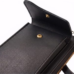 СУМКА ДЛЯ ТЕЛЕФОНА С ФУНКЦИЕЙ КОШЕЛЬКА (18*11*5CM) ЧЕРНАЯ