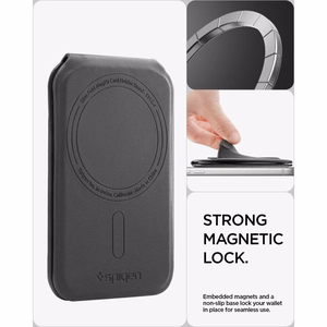 Spigen Slim Fold S314-4 MagSafe magnetiline telefoni kaarditasku – must