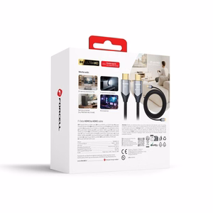 Kaabel HDMI 2.1 Forcell Cafule 8K 60Hz / 4K 120Hz - Ultra High Speed, HDR, eARC, VRR, 48Gbps 5 m must