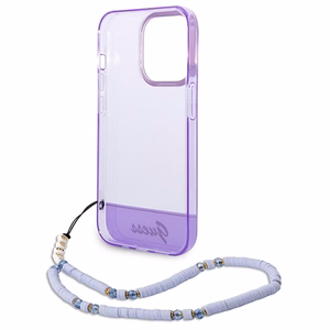 Guess GUHCP14LHGCOHU iPhone 14 Pro 6.1" lilla/lilla hardcase Translucent Pearl Strap