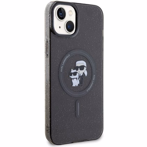 KARL LAGERFELD ümbris jaoks IPHONE 15 KLHMP15SHGKCNOK (Glitter + MAG) must
