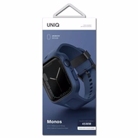 UNIQ rihm Monos 2in1 Apple Watch Strap + Case Series 4/5/6/7/8/9/SE/SE2 44/45mm. tumesinine