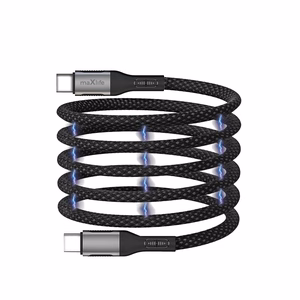 Maxlife MXUC-11 magnetkaabel USB-C - USB-C 1,0 m 100W must nailon