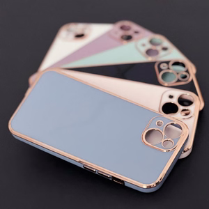 Lighting Color Case для Xiaomi Redmi Note 11 гелевая крышка с золотой рамкой мятный