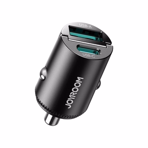 Joyroom JR-CCN18 65W USB-A USB-C autolaadija must