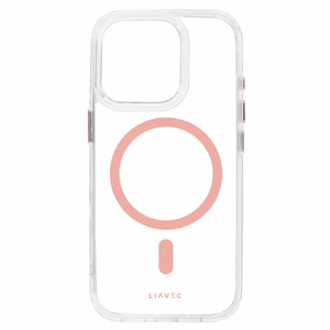 Liavec Glossy Magsafe Clear Ümbris do Iphone 15 Pro Max różowy