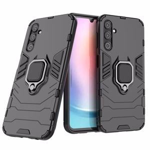 Ring Armor ümbris jaoks Samsung Galaxy A24 4G armored cover magnetic holder ring must