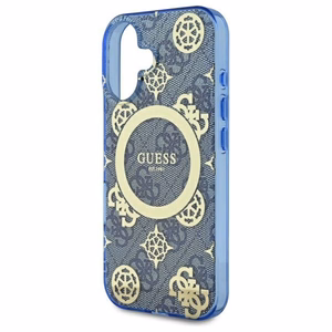 Guess IML Peony jaoks 4G Background MagSafe ümbris jaoks iPhone 16 - sinine