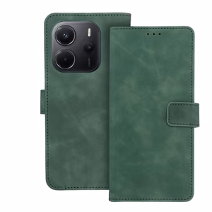 TENDER Book Ümbris jaoks XIAOMI Redmi Note 14 4G (GLOBAL - 164,84mm x 78,15mm x 8,16mm) roheline