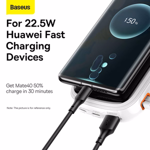 Baseus внешний аккумулятор 20000mAh Qpow Pro - USB + Type C - PD 22,5W с кабелем Type C (PPQD060302) белый