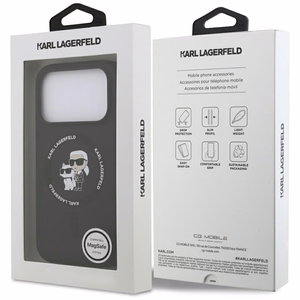 Karl Lagerfeld Silicone Karl&Choupette Ring MagSafe Ümbris jaoks iPhone 17 Pro Max - Must