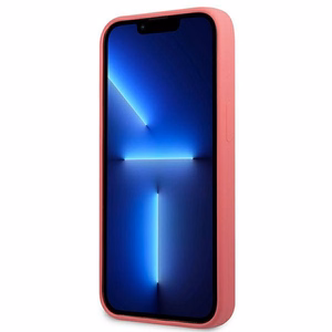 Karl Lagerfeldi silikoonplaat iPhone 13 ümbris - fuksiatoon